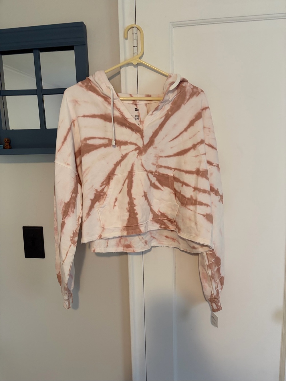 Women's Tie-Dye Pullover Hoodie - Pink